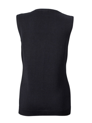 Damen V-Neck Pullunder Schwarz